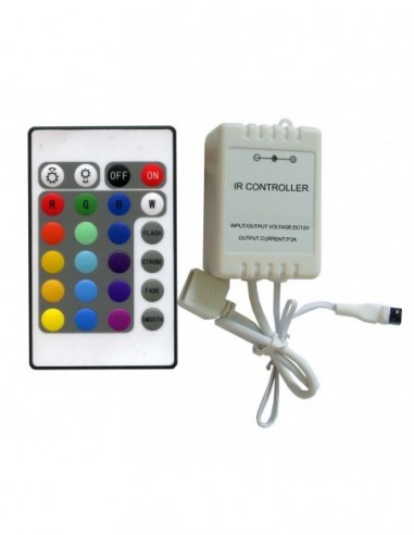 CONTROLADOR RGB 12V-24V 6A CON MANDO...