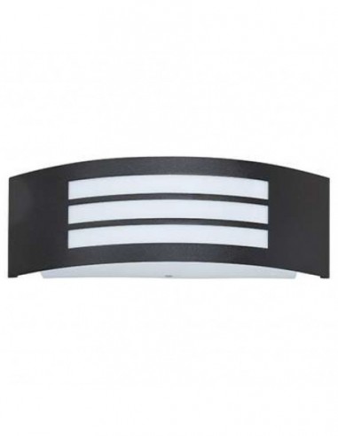 APLIQUE DE PARED RECTANGULAR E27 NEGRO