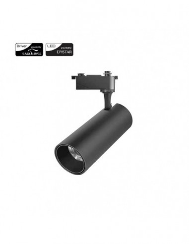 FOCO CARRIL MONOFÁSICO NEGRO 30W Y 3...
