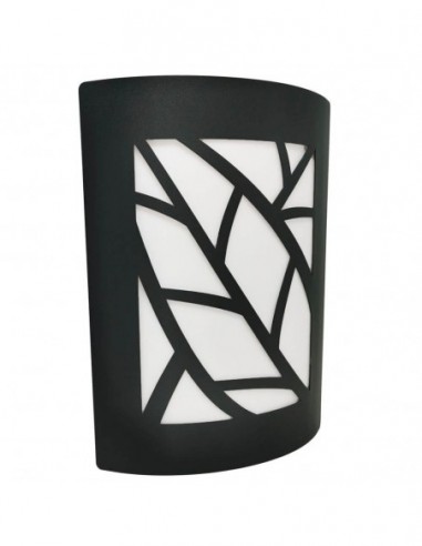 APLIQUE DE PARED RECTANGULAR E27 NEGRO